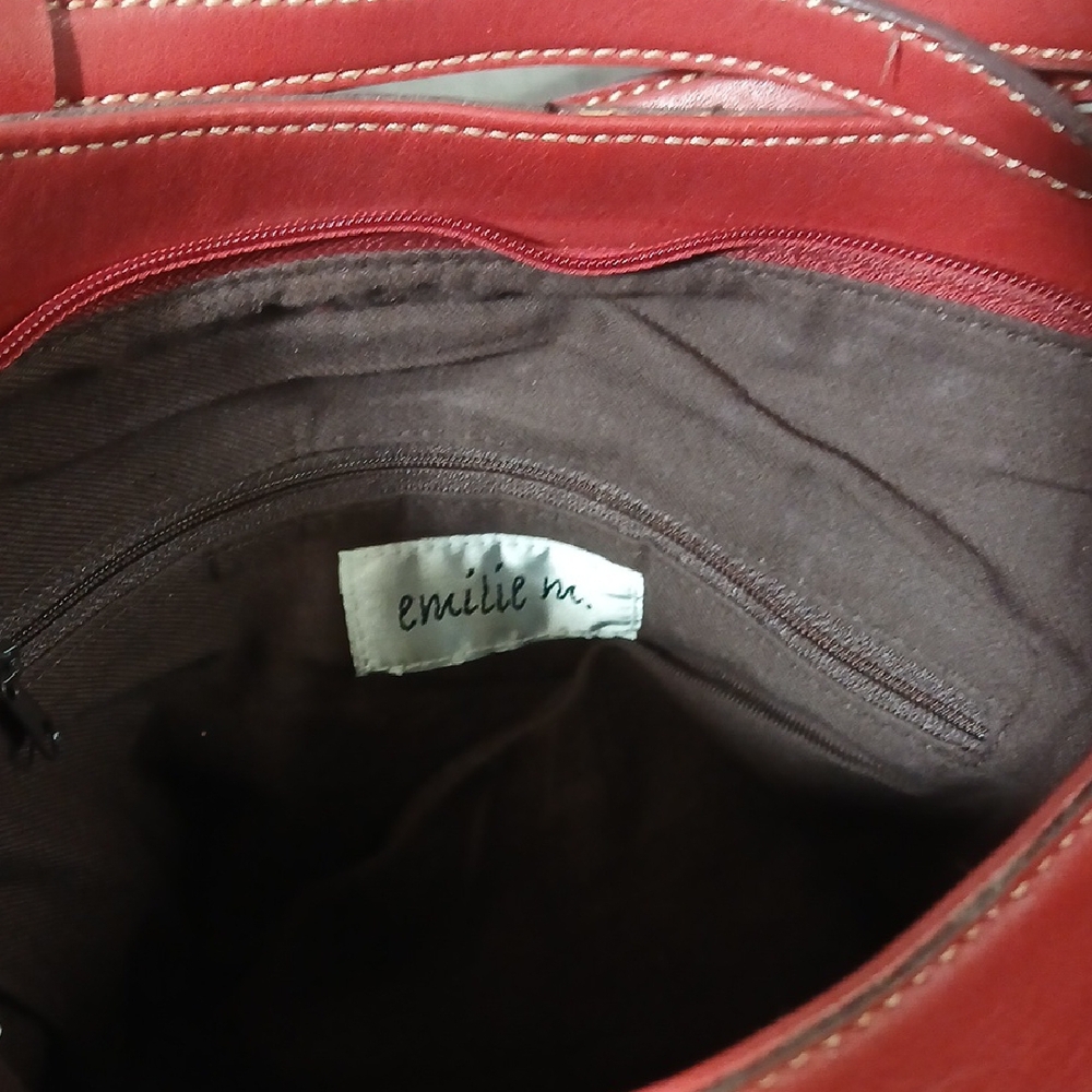 emilie m. Red Leather Purse - Picture 2 of 7
